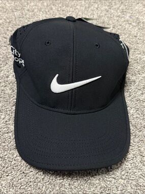 Nike Sugarloaf TPC Black Cap with White Swoosh Logo